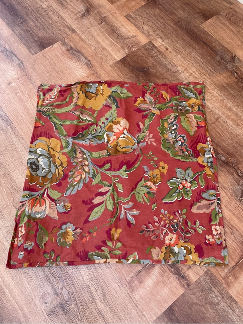 Pottery Barn Vanessa Floral Palampore Duvet Cover KING + 3 European Shams Linen - Picture 6 of 11